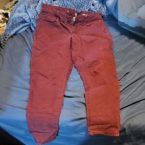 SO High Rise Burgundy Jeggings